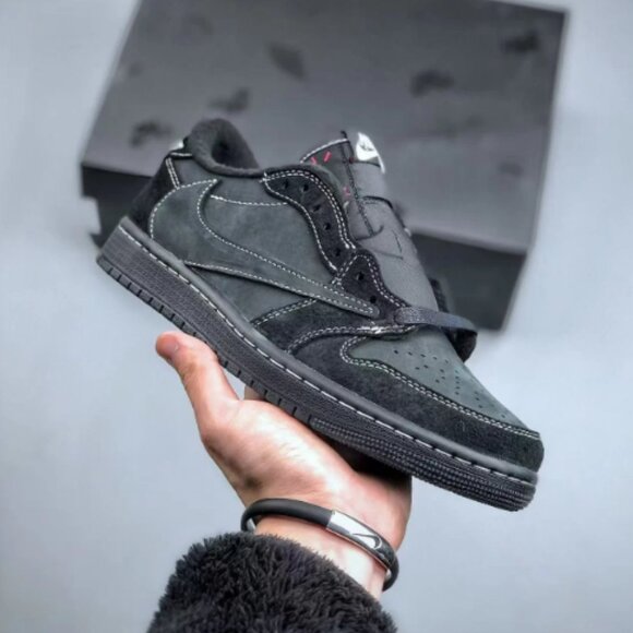 Jordan 1 Retro Low Og Sp Travis Scott Black Phantom - Picture 2 of 9